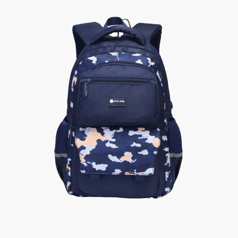 أطلس Printed Backpack in Navy for Kids